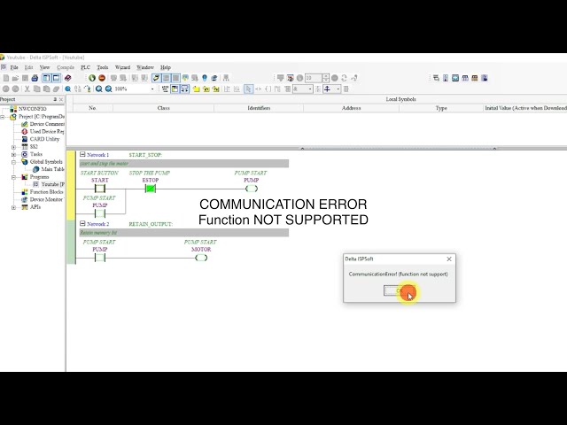 Error 3: How to solve all type of communication errors on delta ISPSoft programming software