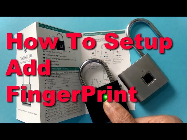 STEP BY STEP SETUP ADD, REGISTER, DELETE ALL RESET FINGERPRINT PADLOCK  ADMINISTRATOR REGISTRATION