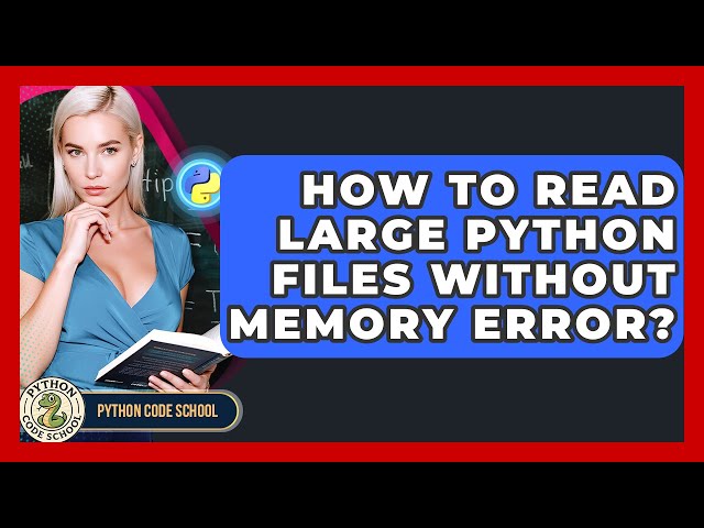 How To Read Large Python Files Without Memory Error? - Python Code School