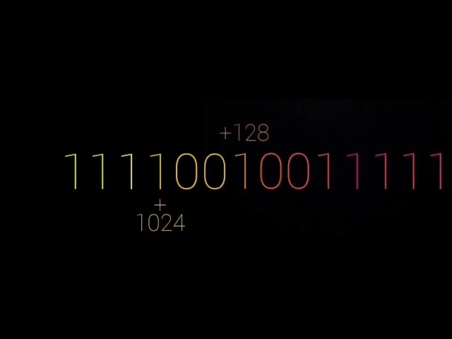 0 to 8 million in binary with sound (updated)