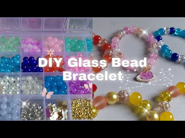 DIY GLASS BEAD BRACELET: BEEBEECRAFT Glass Bead Kit💛 | Make Bracelet With Me ~ 🎀