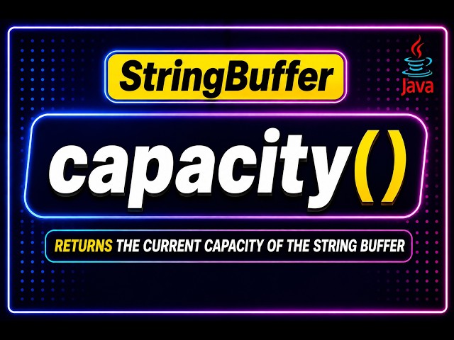StringBuffer capacity() Method in Java | How Capacity Works Internally | Default Capacity  Expansion