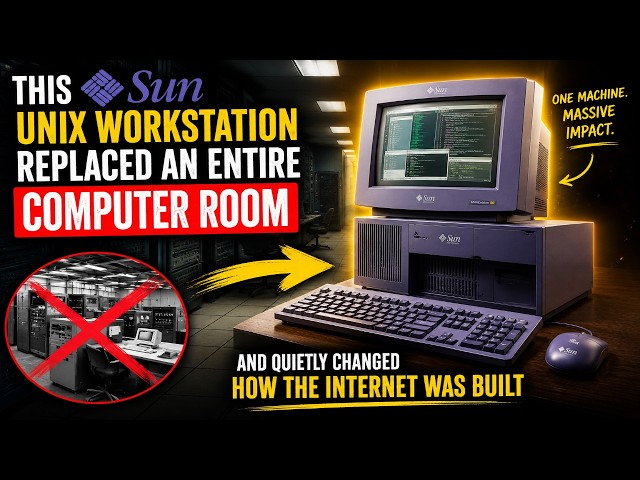 Esta estación de trabajo Sun UNIX reemplazó a toda una sala de computadoras, y silenciosamente ca...