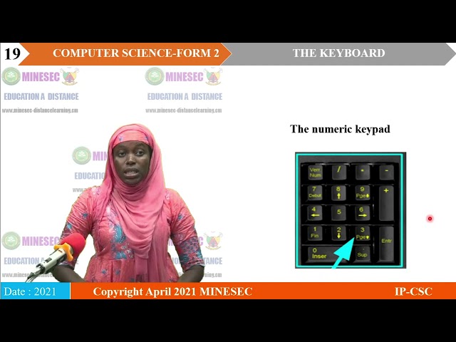 IP-INFO Computer science Form 2 Lesson 3 Description of the keyboard
