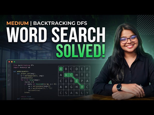 🚀 LeetCode 79 – Word Search | Backtracking + DFS in C++