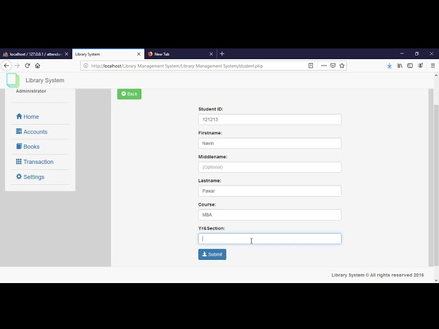 Library Management System in PHP with Source Code