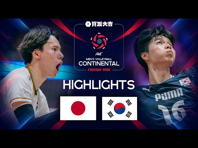 Japan 🇯🇵 vs. Korea 🇰🇷 - Semi Final | AVC Men's Continental Championships 2026 | Highlights