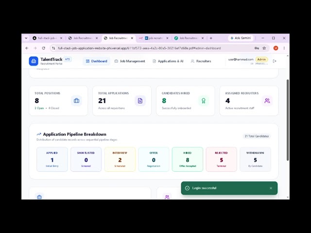 I Built an AI-Powered Job Recruitment System | FastAPI + Supabase + n8n + AI Agent (Full Stack Demo)