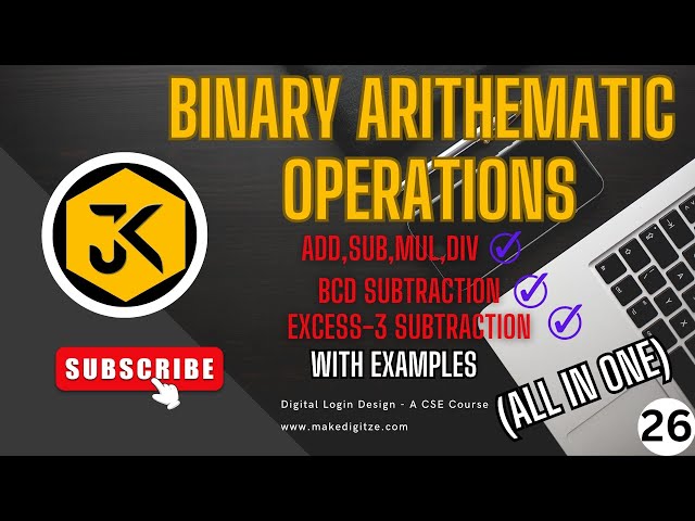 26||DLD||Binary Arithmetic Operations, BCD Subtraction, and Excess-3 Subtraction with Examples #gate