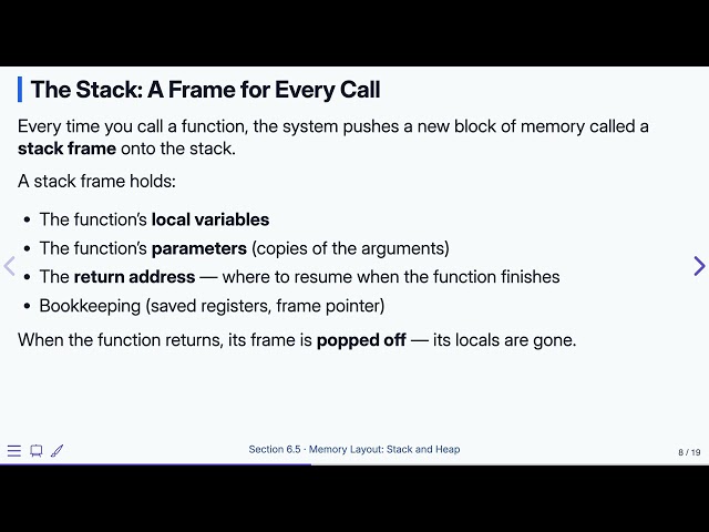 6.5 Memory Layout: Stack and Heap — Programming Fluency in C