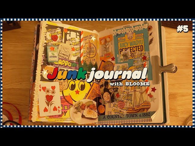 4K ASMR |  junk journal with me | I’ve been seriously obsessed with sweet things 🍭💛
