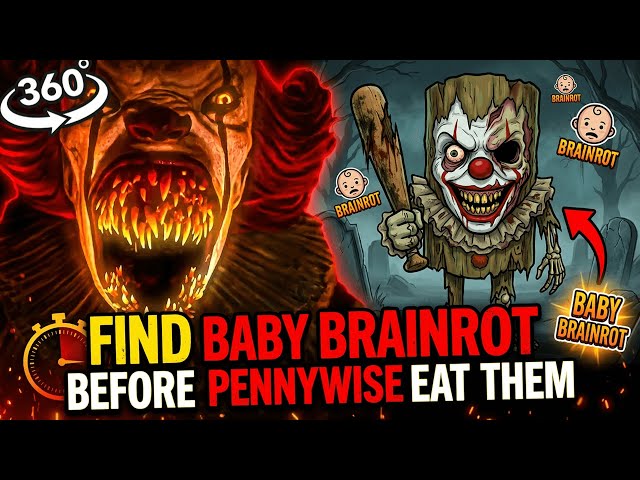 VR 360° Italian Brainrot Kids Hide & Seek Before Pennywise | Welcome to Derry | 4K