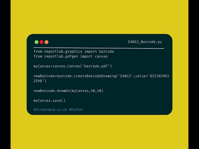 Python ReportLab - Generate EAN-13 barcode