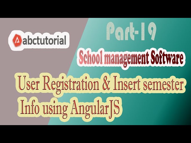 SMS-19: User Registration & Insert semester Info using AngularJS in ASP.NET MVC