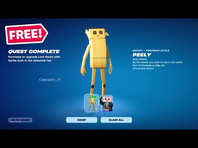 How to get Peely Wrixel Fortnite Purchase or upgrade Loot Hacks with Sprite Dust in the Override tab