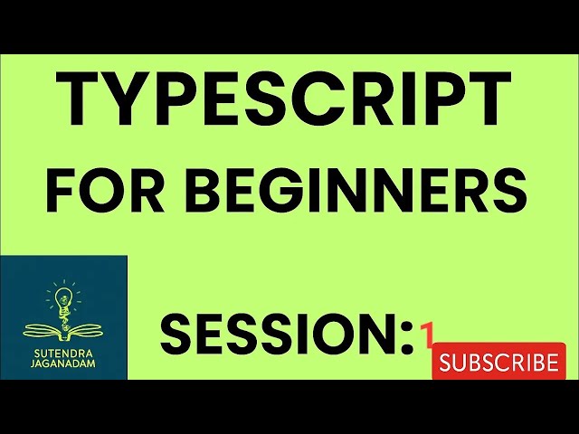 TypeScript for Playwright beginners | Typescript for beginners| Typescript full course