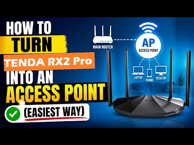 Turn Tenda RX2 Pro into an AP Mode Router | Fix Dead Zones! |  Tenda AX1500 WIFI 6 Router AP mode
