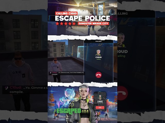 CALL C10UD TO CLEAR WANTED LEVEL | CALL CLOUD | ESCAPE 5 STAR POLICE | GANGSTER MIRAGE CITY