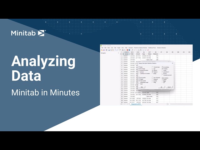 How to Analyze Data in Minitab Statistical Software | Minitab in Minutes