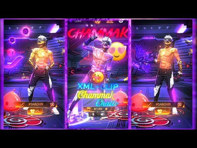 CHAMMAK CHALLO😍💜✨|XML + CLIP⬇️🩷✨| FF DUO NEW TREND 💫💯💖