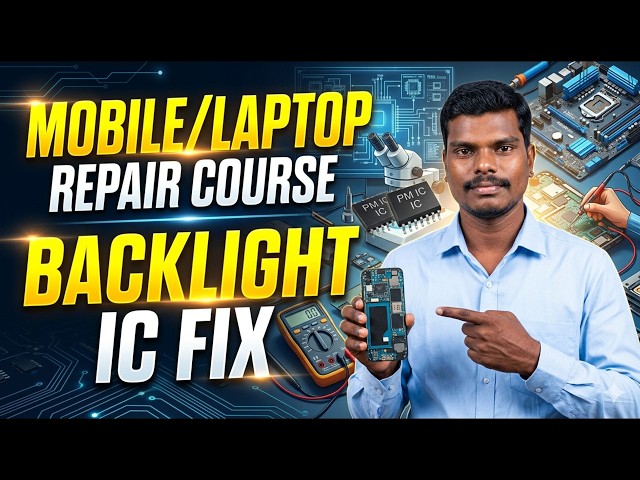 Fix Any Phone Dark Display Problem! 📱 LCD Backlight IC Repair Solution (Step-by-Step Training)