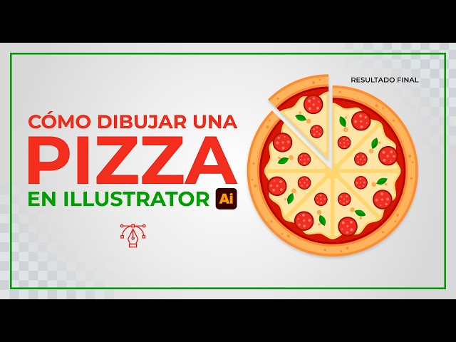 How to Draw a PIZZA in Illustrator 🍕 | Step-by-Step Tutorial | From Scratch