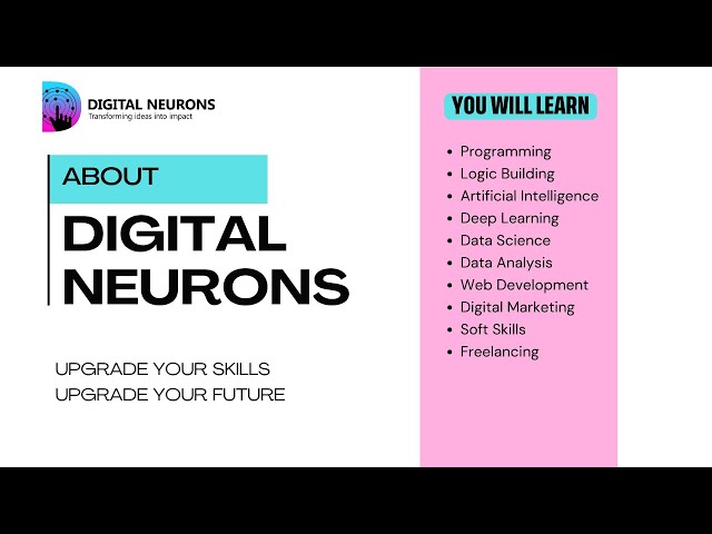 Digital Neurons |  What You will Learn  | AI ML DS Programming