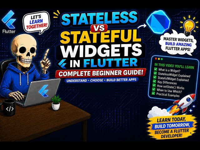 Stateless vs Stateful Widgets in Flutter | Complete Beginner Guide