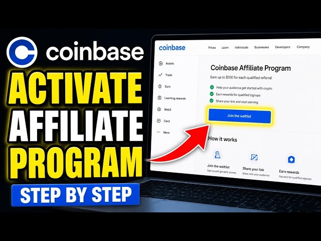 How to activate Coinbase affiliate program for crypto signups - Step By Step