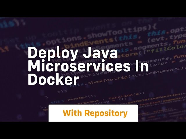 deploy java microservices in docker