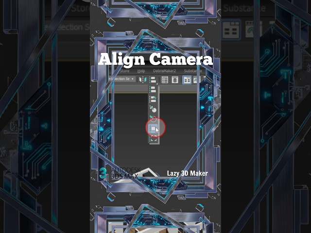 How to Quickly Center Camera on an Object in 3ds Max.  #3d  #3dart #3dsmax #3dmodeling #3danimation