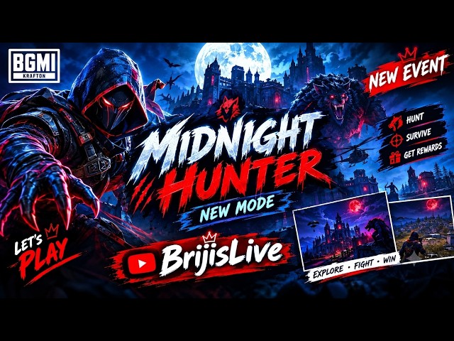 BGMI Day 158 Stream 2 MIDNIGHT HUNTER X BGMI Finally here #verticallive  #pubg