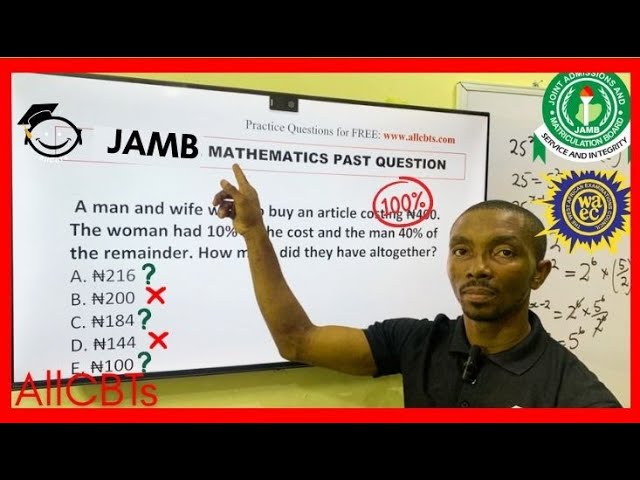 Top 30 JAMB 2026 Mathematics Questions & Answers 📕