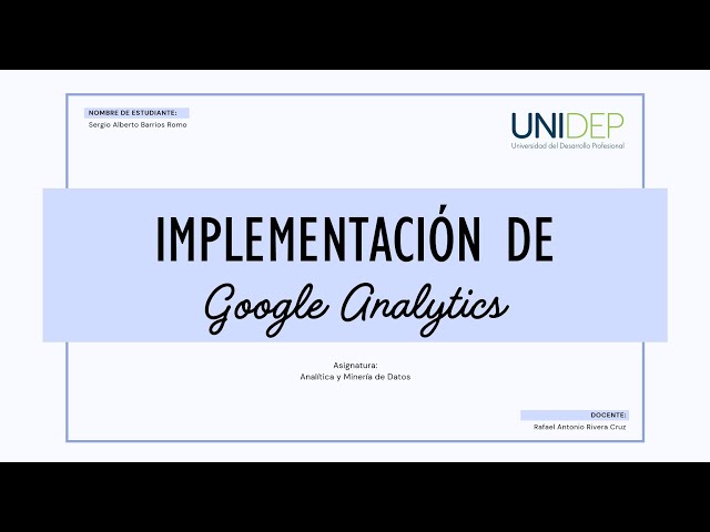 Implementación de Google Analytics
