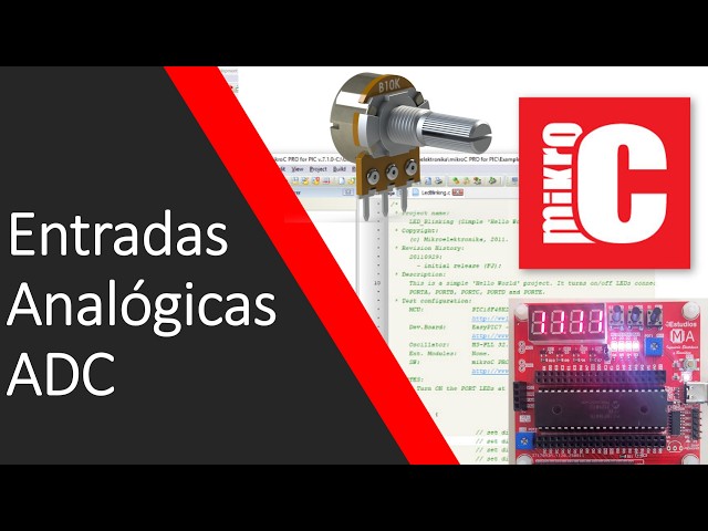 ADC en mikroC con PIC16F18875 | Leyendo un Potenciómetro + Simulación y Prueba Real