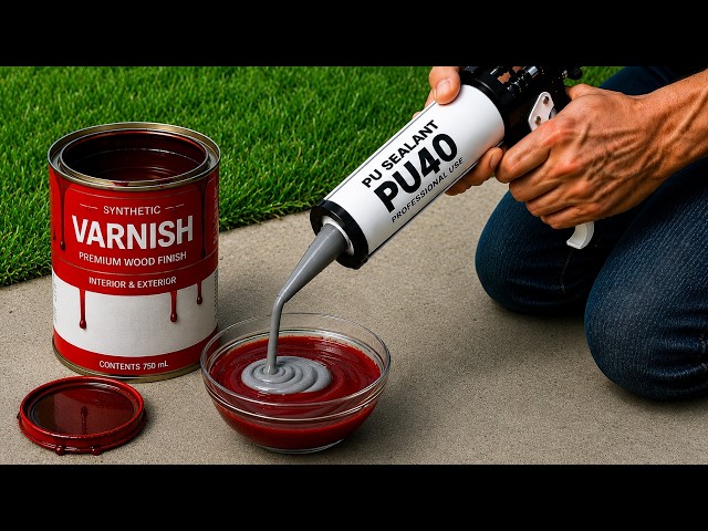 Mix PU40 SEALANT with VARNISH and see something NOBODY ever imagined happen! Incredible!