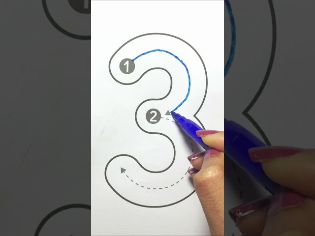 How to Write the Number 3 #shortvideo
