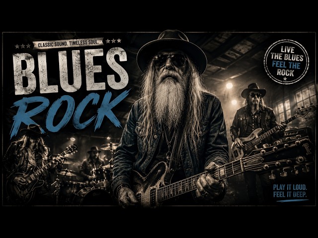 Led Zeppelin, AC/DC, Jimi Hendrix, Deep Purple – Legendary Classic Blues Rock Guitars & Raspy Vocals