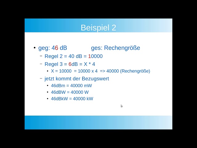 Dezibel rechnen ohne Taschenrechner
