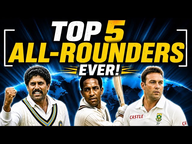 Top 5 Greatest Test All-Rounders of All Time 🏏| #greatestallrounders