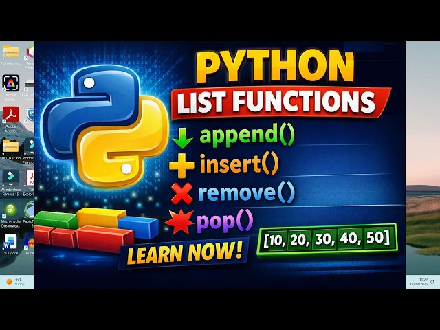Python List Data Type Full Guide | append, insert, remove, pop