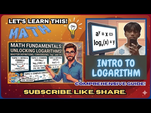 ALGEBRA | INTRO TO LOGARITHM (TAGALOG/FILIPINO EXPLANATION)