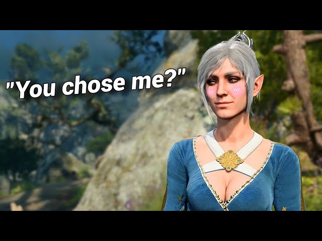 Making Shadowheart blush by choosing her over the others