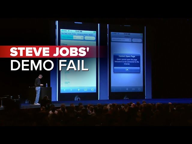 Steve Jobs' demo fail (CNET News)