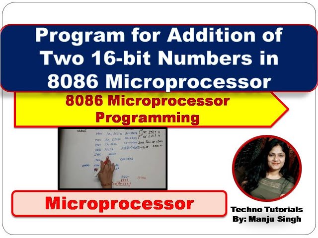 16 Bit addition Program in 8086 microprocessor (method 2) | Addition program in 8086 microprocessor