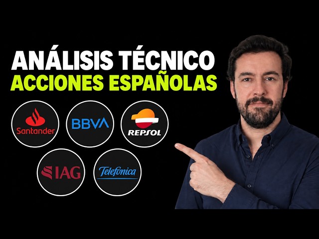 Análisis técnico de Banco Santander, BBVA, IAG, Repsol y Telefónica