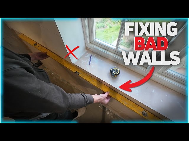 How To Make BAD Walls Flat For Installing Tiles!