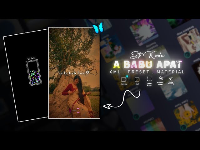  A Babu Apat | New alight motion editing tutorial | Alight motion Xml file & Presets