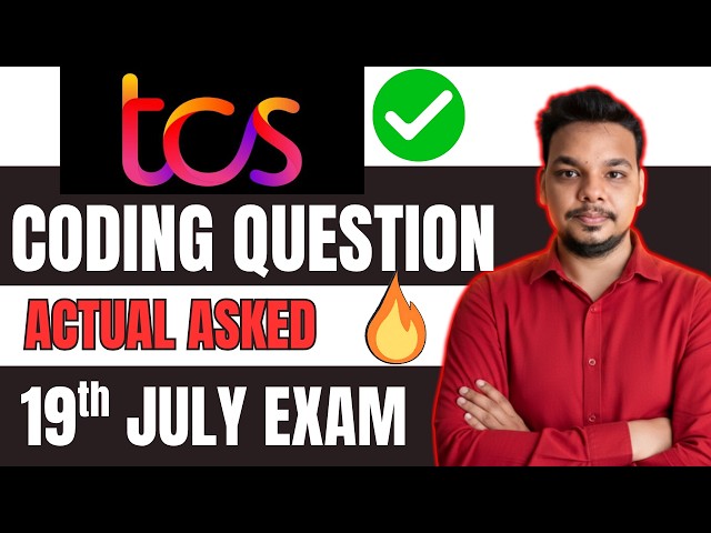 TCS NQT Coding Question Solution for Today | TCS NQT July 19th Exam | Actual Coding Solution