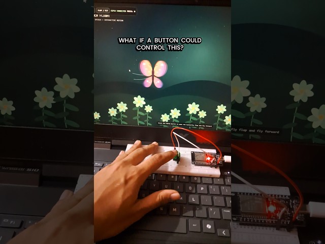 I built a butterfly controller using ESP32 🦋 #esp32 #arduino #shorts